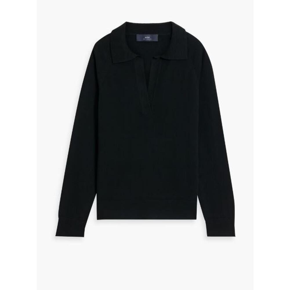Arch4 Gladiolus Cashmere Polo Sweater Black - XS